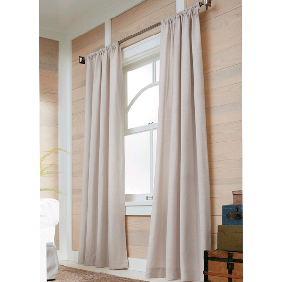Threshold Farrah Light Filtering Curtain Panel in Cream 84"x54" Single Panel NWT - Picture 2 of 4